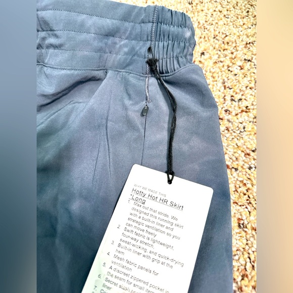 NWT RARE Lululemon Hotty Hot High-Rise Skirt *Long |Diamond Dye Pitch Grey, 4 - Picture 10 of 14